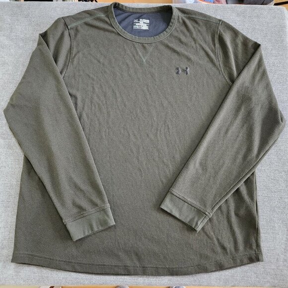Sweatshirt Men 2XL Lot of 2 Gray Olive LS Under Armour Cold Gear Coconut Creek - Picture 9 of 15